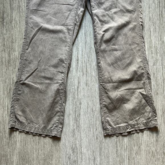 Eddie Bauer Taupe Linen/Cotton Drawstring Waist Lightweight Pants Size Small - Picture 5 of 11